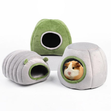 Soft Small Animal Guinea Pig Cozy Warm Pet Tent Hamster House Hideout Cave Bed - Aimall