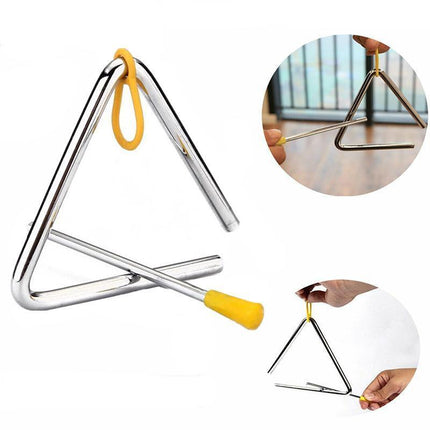 Kids Metal Musical Triangle With Striker Rod Percussion Instrument Toys Gift - Aimall