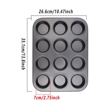 2pcs 12 Holes Round Cake Mould Baking Pan for DIY Cake Making and Baking Tools
