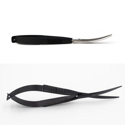 Aquarium Plant Tools Water Grass Spring Scissors Stainless Steel Long Handle