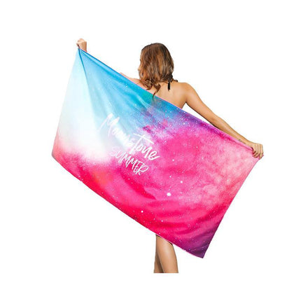 Sand Free XL Beach Towel + Bag Quick Dry Microfibre Compact Light Swimming - Aimall