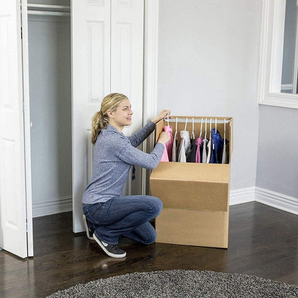 CloPaper Hanging Clothes Boxes Moving Cartons Clothing Shipping Storage Box