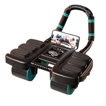 Four Wheel Abdominal Exercise Roller Elbow Support for Core Strength Training