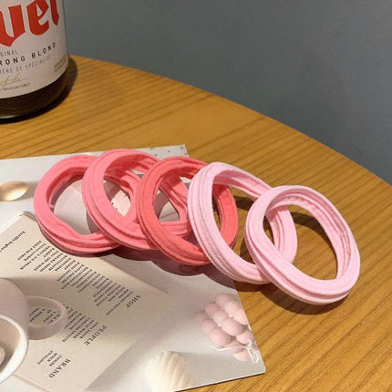 5PCS Girls Hair Bands Gradient Colour Rope Ring Elastic Hairband Ponytail Holder - Aimall
