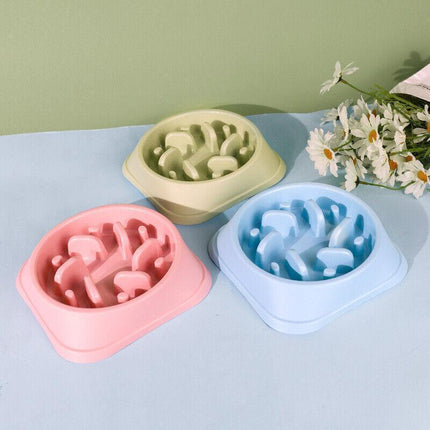 Dog-Bowl Dishes Slow-Feeder Large Pet-Eat Dogs Food-Nonslip Interactive Large - Aimall