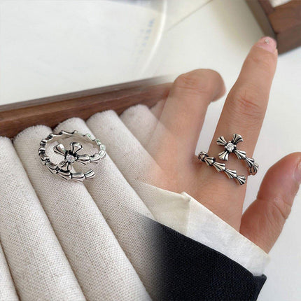 Non-Fading Hip Hop Open Ring for Girls Stylish Adjustable Fashion Jewelry