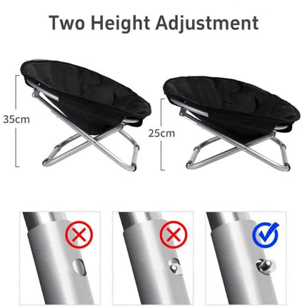 Folding Pet Bed Chair Portable Round Dog Bed Cat Bed Cushion for Pets Indoor Use