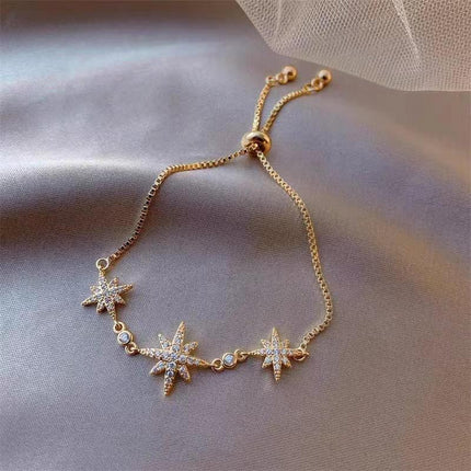 Luxury Zircon Rhinestone Round Bangle Bracelet for Women