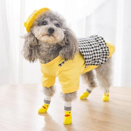 Dog Socks Non-Slip Grip Slip Anti-Skid - Puppy Cat Pet Shoes Slippers L Size - Aimall