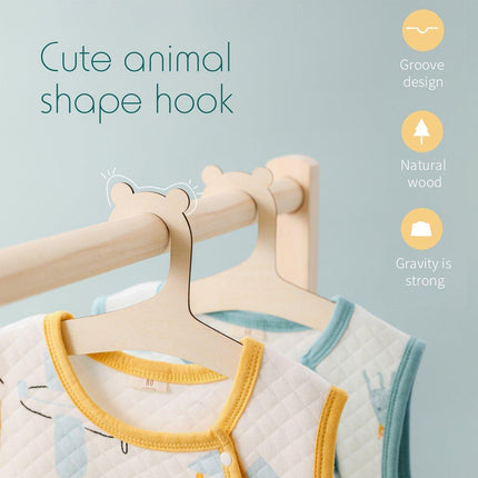 20PCS Small Wooden Clothes Hangers Mini Size Coat Hanger Set for Wardrobe Storage