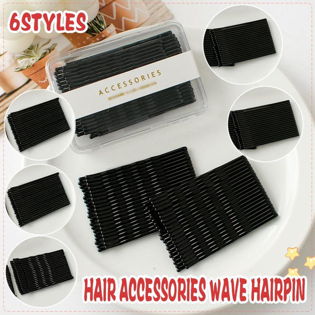 40 PCS Short Black Waved Hair Pins Bobby Pins Grips Salon Dance Hair Accessories - Aimall