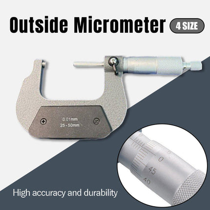 High Precision 0-100MM Outside Micrometer Alloy Head Spiral Measuring Tool