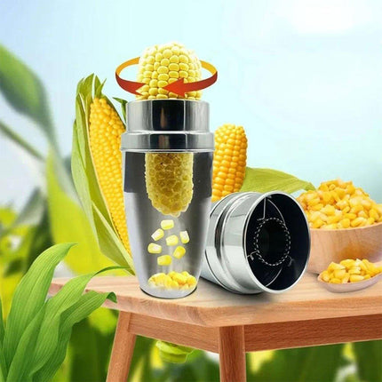 Stainless Steel Corn Peeler Portable Kitchen Tool Rotary Corn Stripper 304 Metal