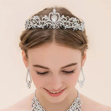 Princess Rhinestone Queen Hair Tiara Headband Hair Accessories Crystal Crown