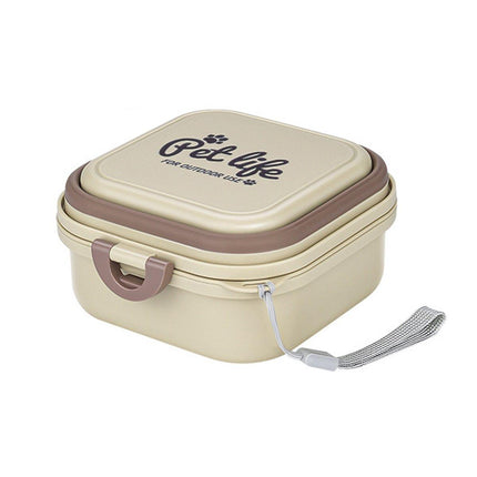 2 in 1 Outdoor Portable Pet Dog and Cat Food Water Bowl for Travel and Hiking