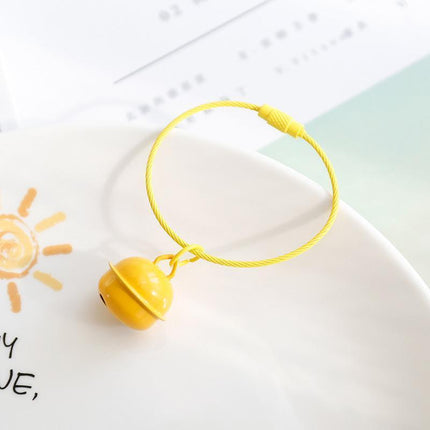 Gift DIY Pendant Color Bell Keychain Key Chain Accessories Plastic Key Ring Gift - Aimall