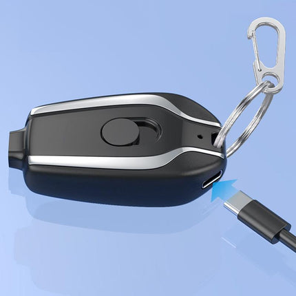 Keychain Portable Mini Power Bank Emergency Pod Charger For Phone 1500mAh Type-c - Aimall