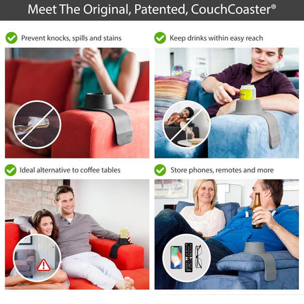 Couch Cup Holder Silicone Drink Coaster Tray Sofa Armrest Stand Car Cup Holder