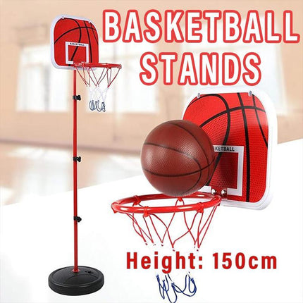 Adjustable Basketball Rack with Iron Rod Frame for Indoor and Outdoor Ball Shooting Toy