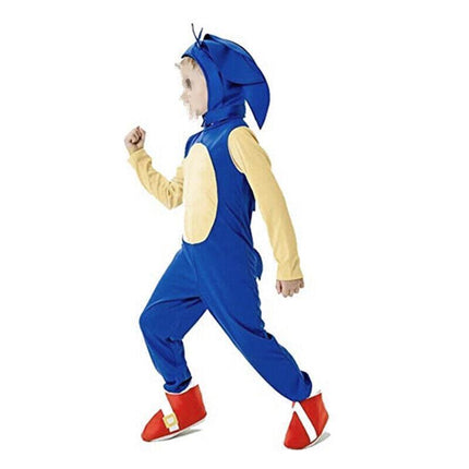 Kids Sonic The Hedgehog Jumpsuit Cosplay Costume Fancy Dress Christmas Wear Hat AU - Aimall