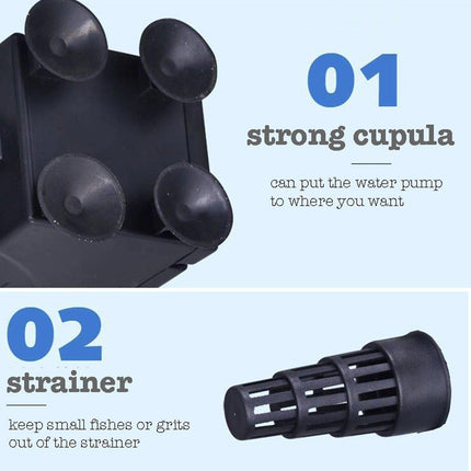 3in1 Mini Aquarium Fish Tanks Filter Water Purifier Submersible Oxygen Pump New - Aimall