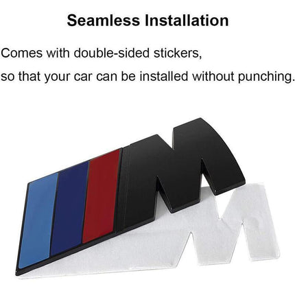 REPLACEMENT M SPORT LOGO BADGE STICKER TRUNK FITS BMW M, 3, 5, X Series - Aimall