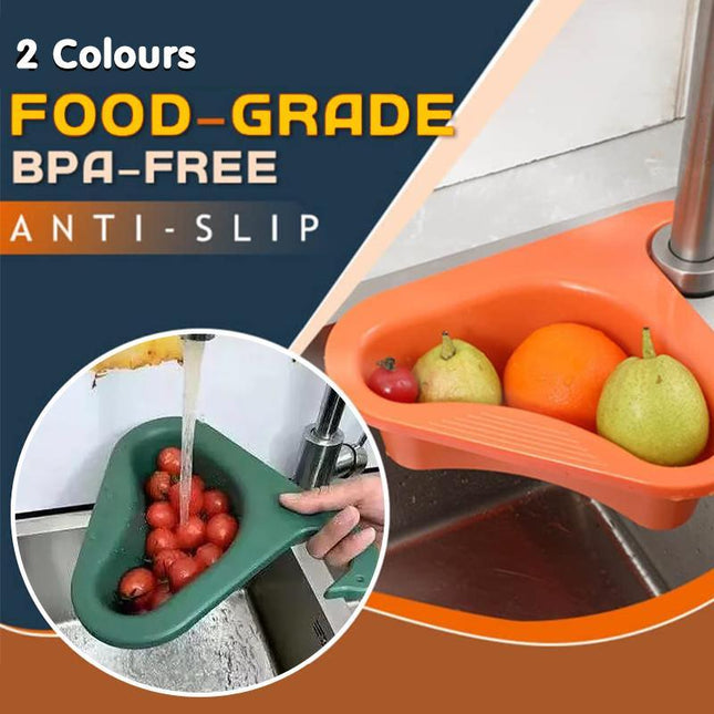 Swan Drain Basket Punch Free Kitchen Sink Filter Organizer Strainer Holder Tool