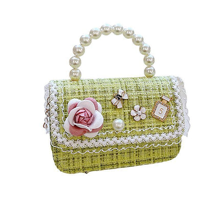 Girls Small Square Princess Handbag Chain Shoulder Bag Kids Messenger Bag