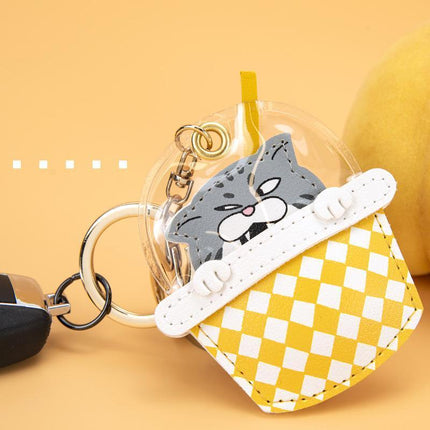Cartoon Cute Keychain Milk Tea Cup Cute animal Milk Tea Key chain - Aimall