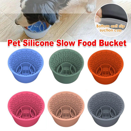 Silicone Pet Slow Feeder Bowl Anti Choke Design Food Dish for Dogs and Puppies
