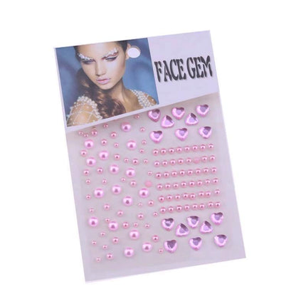 Face Gems Tattoo Eye Jewels Festival Body Crystal Make Up Sticker Diamond Pearls - Aimall