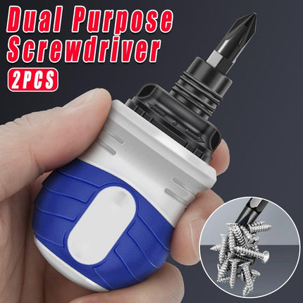 2PCS Turnip Head Cross Phillips Screwdriver Groove Repair Tool Durable Hand Tool