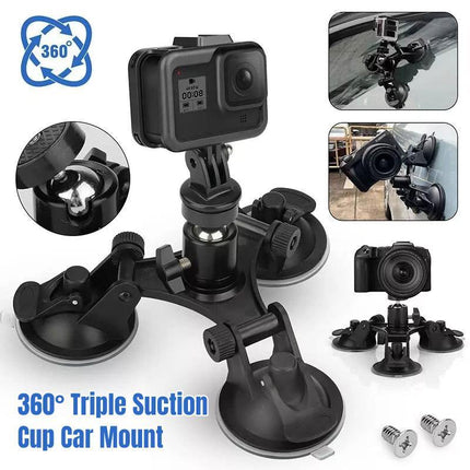 Sports Camera Accessories Three Legged Car Suction Cups Mounting Tool for Camera