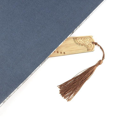Chinese Style Bass Book Folder Book Clip Bamboo Bookmark Guitar Bookmark Lable - Aimall