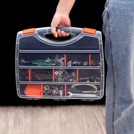 Clear Plastic Storage Box Multi Compartment Organizer for Small Parts Beads
