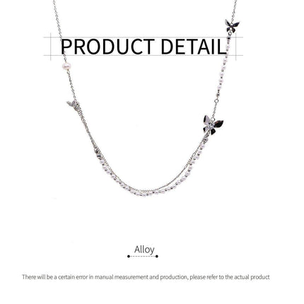 Elegant Butterfly Pendant Necklace for Women Jewelry Layered Chain Design