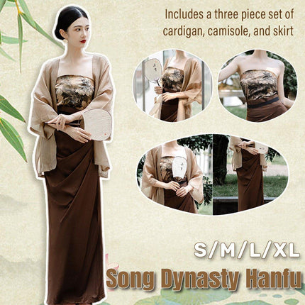 Chinese Style Hanbok Vintage Bustier Skirt Three Piece Suit Spring Summer