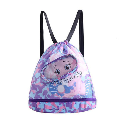 Children Waterproof Swim Backpack Durable Storage Bag Beach Pool Outdoor Travel - Aimall