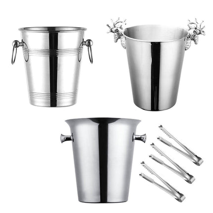 5L Stainless Steel Ice Bucket Champagne Wine Bucket Hotel Bar Ice Container