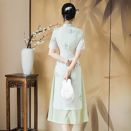 Summer Women Cheongsam Improved Chinese Dress New Elegant Style Traditional