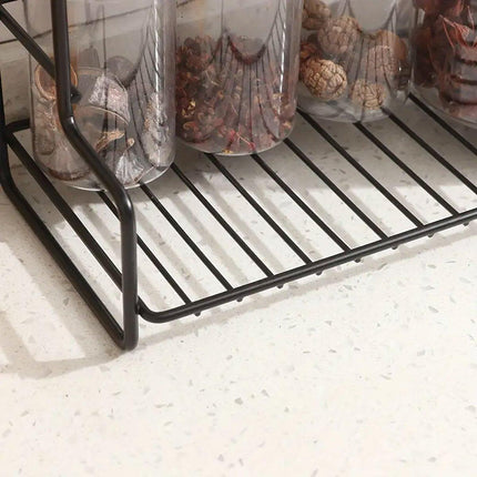 Stainless Steel Kitchen Shelf Organizer Double Tier Multi Functional Rack