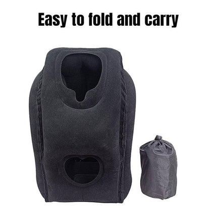 Inflatable Air Cushion Travel Pillow for Airplane Office Nap Rest Neck Head Chin