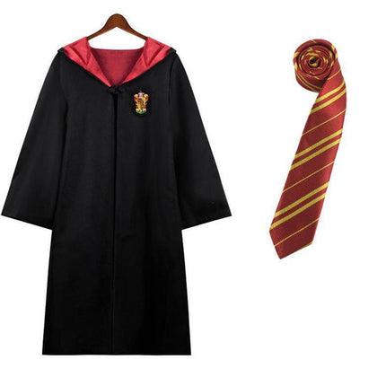AU Harry Potter Gryffindor Ravenclaw Slytherin Robe Cloak Tie Costume Wand Scarf - Aimall