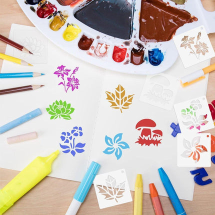 60X Flower Painting Stencils on Wood Canvas Reusable Stencil Art Template Fabric