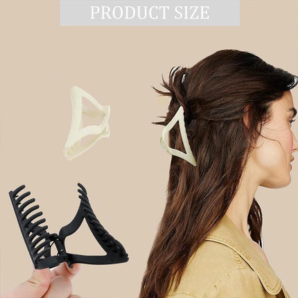 Women's Simple Hair Claws Clip Large Geometric Barrette Ponytail Clamp Hairpin - Aimall