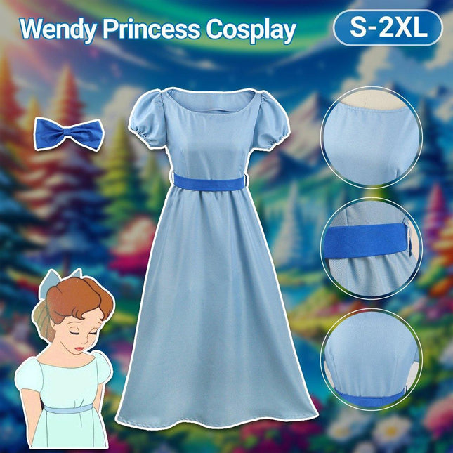 Peter Pan Cos Peter Pan PeterPan Princess Wendy Cosplay Costume Long Dress Performance Clothes