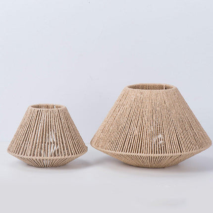 PasRustic Style Faux Rattan Lampshade Creative Lamp Shade Decoration for Home