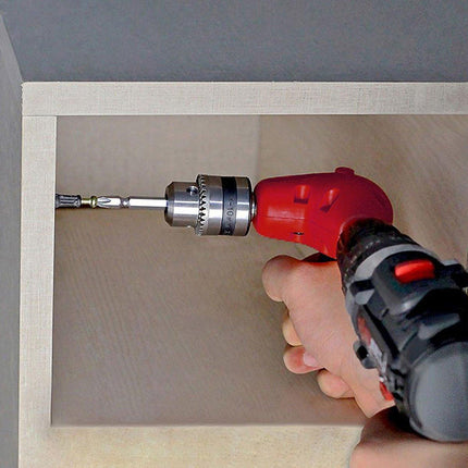 90° Degree Right Angle Drill Attachment 1/4" Drive Adapter with Chuck Key Tools - Aimall