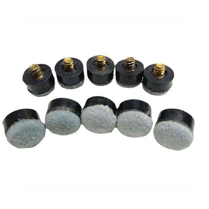 20x Commercial Quality Soft Pool Snooker Billiards CUE TIPS Screw On Type 10mm - Aimall