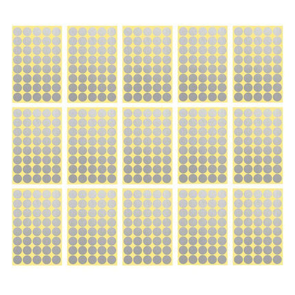 8/13/25/50mm Colour Sticker Dots Adhesive Round Labels Circular Scrapbooking Silver - Aimall